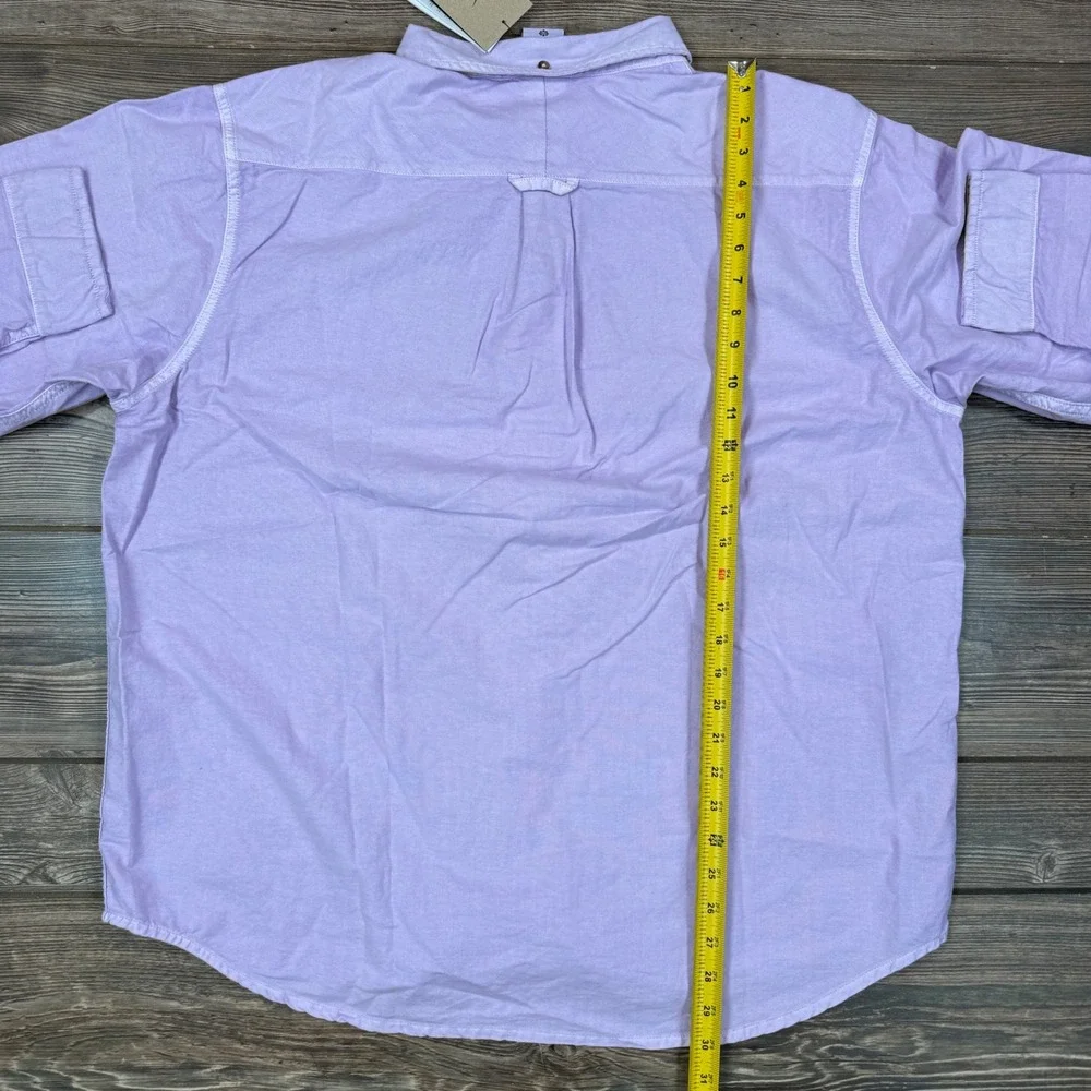 Nike Life Mens Size XL Oxford Shirt Purple‎ Loose Fit Specialty Dye HJ7270 NEW